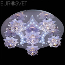 Светильник потолочный Eurosvet 5352/6 хром/белый-синий+красный+фиолетовый